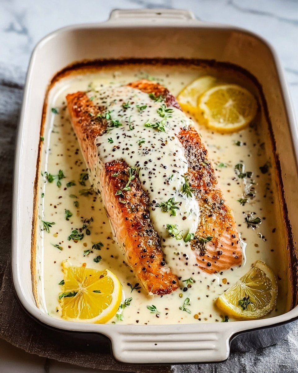 Baked Boursin Salmon Recipe - Recipe Image — Baked Boursin Salmon, Boursin Salmon recipe, creamy baked salmon, herb-crusted salmon, easy salmon dinner