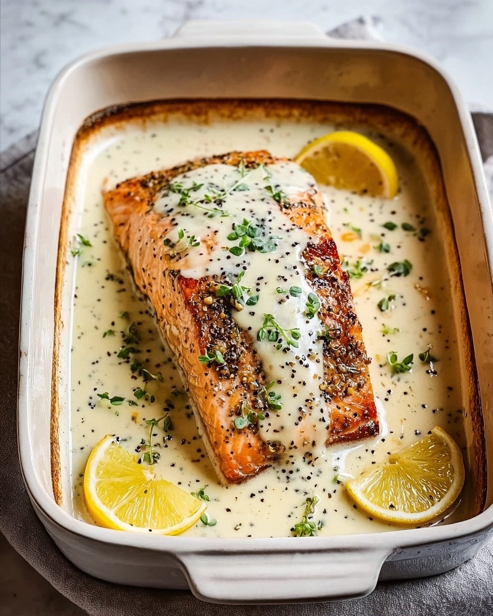 Baked Boursin Salmon Recipe - Recipe Image — Baked Boursin Salmon, Boursin Salmon recipe, creamy baked salmon, herb-crusted salmon, easy salmon dinner