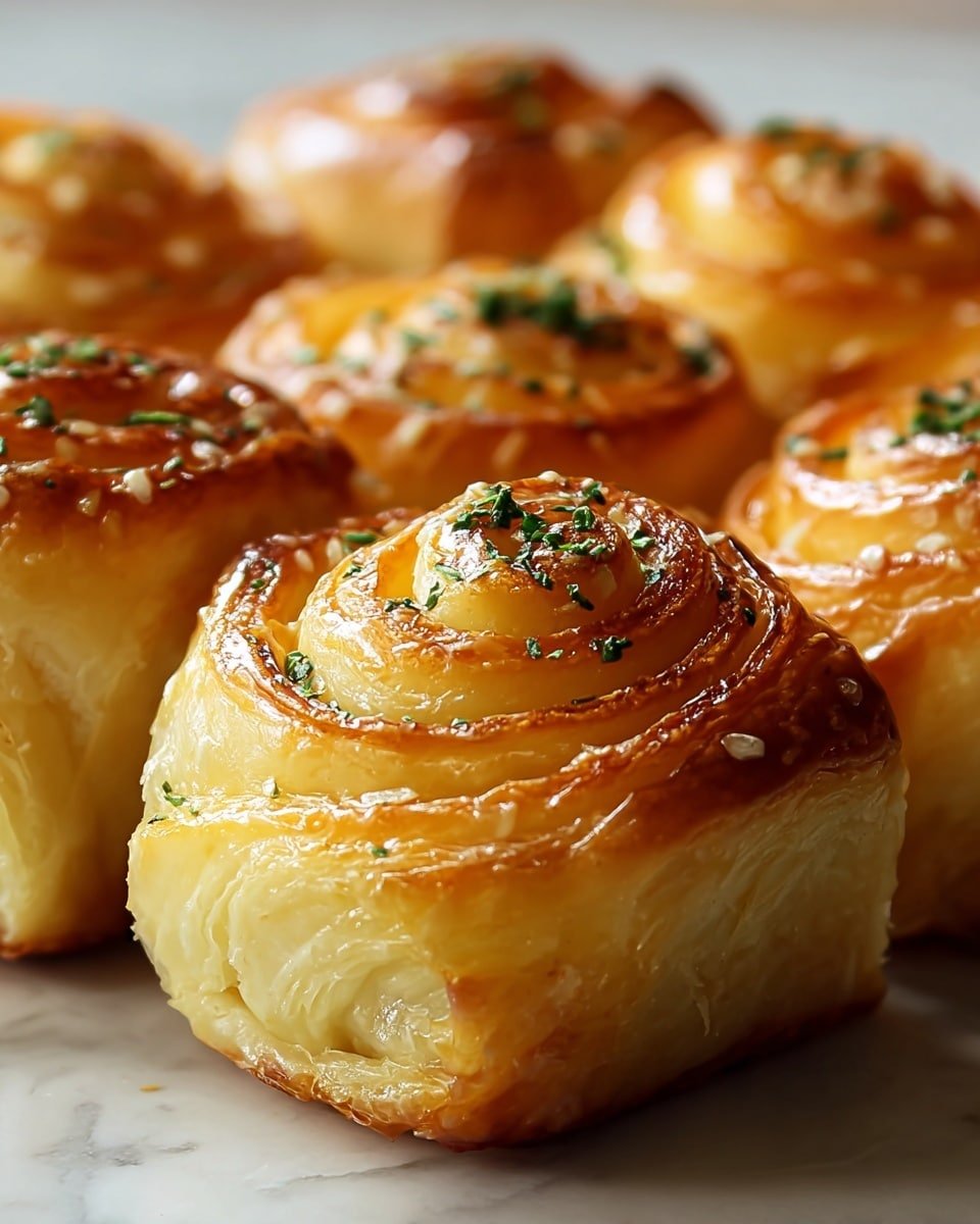 Cheesy Garlic Butter Rollups Recipe - Recipe Image — Cheesy Garlic Butter Rollups, cheesy garlic rollups, garlic butter crescent rollups, cheesy appetizer recipes, easy cheesy snack ideas