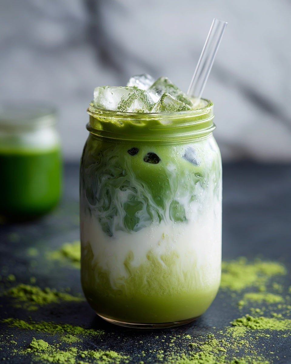 Iced Matcha Latte Recipe - Recipe Image — Iced Matcha Latte, matcha green tea drink, how to make iced matcha latte, refreshing matcha beverage, easy matcha latte recipe