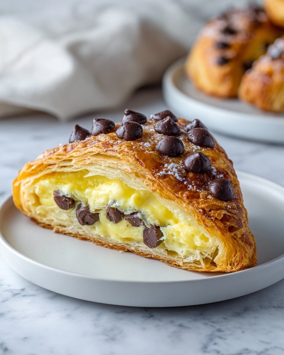 Decadent Chocolate Croissant Breakfast Bake Recipe - Recipe Image — Decadent Chocolate Croissant Breakfast Bake, chocolate croissant bake, breakfast croissant casserole, easy chocolate breakfast bake, holiday brunch croissant recipe