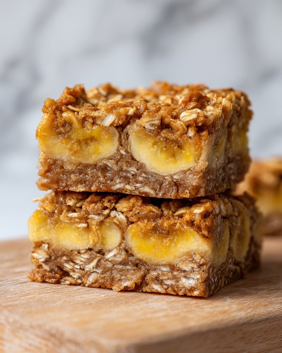 Banana Oatmeal Bars Recipe - Recipe Image — Banana Oatmeal Bars, healthy banana oat treats, easy oatmeal bar recipe, homemade banana snack bars, quick breakfast bars