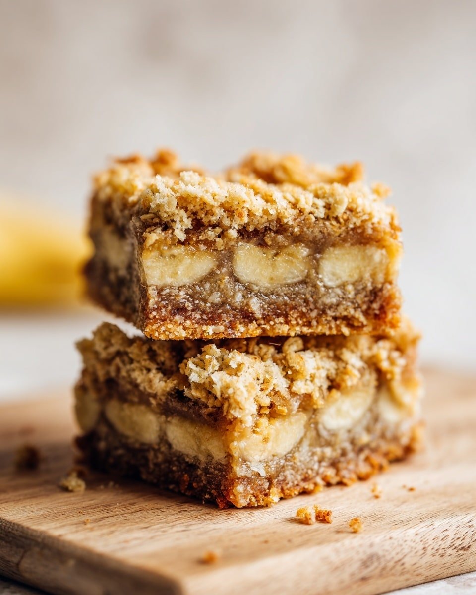 Banana Oatmeal Bars Recipe - Recipe Image — Banana Oatmeal Bars, healthy banana oat treats, easy oatmeal bar recipe, homemade banana snack bars, quick breakfast bars