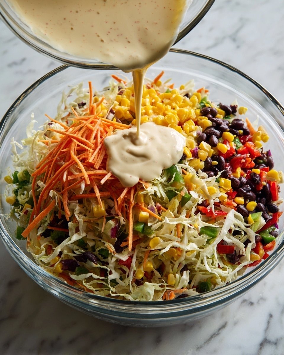 Frito Cowboy Cabbage Salad Recipe - Recipe Image — Frito Cowboy Cabbage Salad, cabbage salad with Fritos, smoky crunchy cabbage salad, creamy chipotle cabbage salad, easy summer cabbage salad