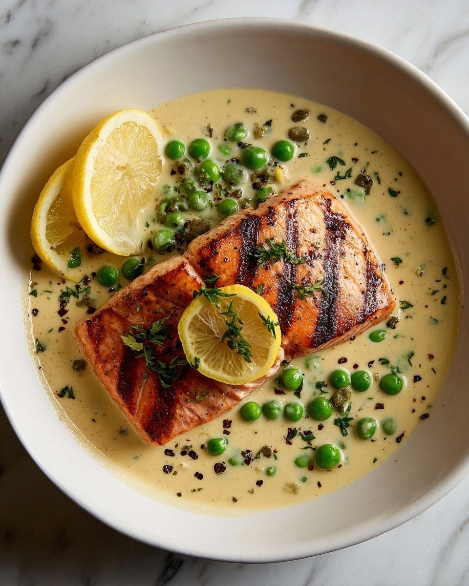 Creamy Lemon Salmon Piccata Recipe - Recipe Image — Creamy Lemon Salmon Piccata, Lemon Salmon Piccata, Salmon with Lemon Cream Sauce, Elegant Salmon Dinner, Easy Seafood Recipes