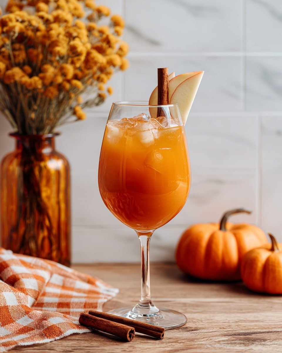 Apple Cider Aperol Spritz Recipe - Recipe Image — Apple Cider Aperol Spritz, fall cocktail recipes, autumn apple cocktails, bubbly fall drinks, festive apple cider spritz