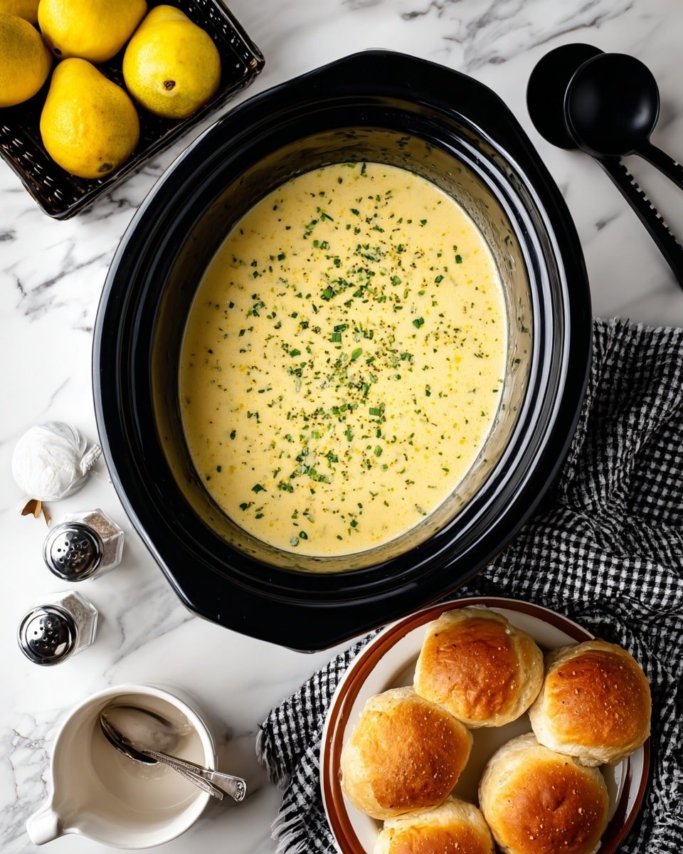 Slow Cooker Potato Leek Soup Recipe - Recipe Image — Slow Cooker Potato Leek Soup, Easy Potato Leek Soup, Creamy Leek and Potato Soup, Comforting Slow Cooker Soups, Vegetarian Potato Soup