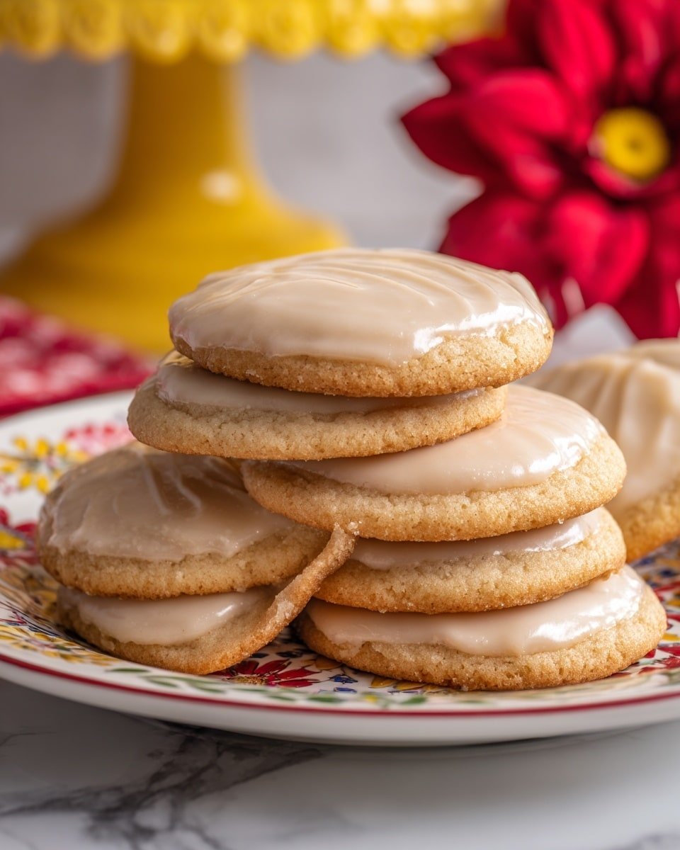 Maple Cookies with Maple Icing Recipe - Recipe Image — Maple Cookies with Maple Icing, maple cookie recipe, cozy autumn desserts, maple glaze cookies, homemade maple cookies