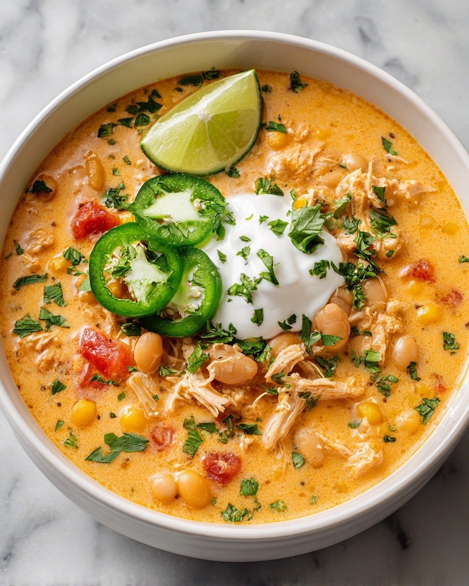 Cajun White Chicken Chili Recipe - Recipe Image — Cajun White Chicken Chili, Cajun White Chicken Chili recipe, spicy white chicken chili, creamy Cajun chili, easy white chicken chili