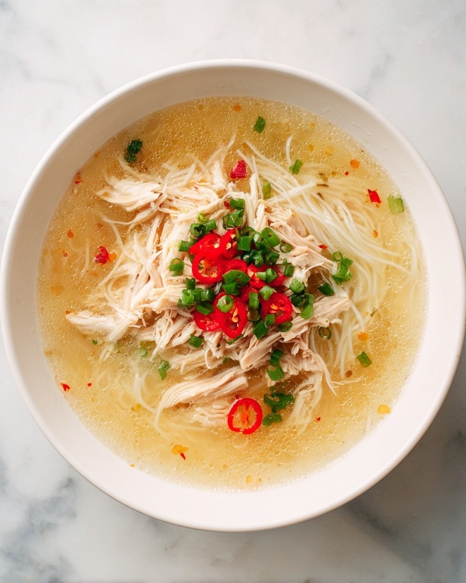 Aromatic Ginger Garlic Chicken Noodle Soup Recipe - Recipe Image — Aromatic Ginger Garlic Chicken Noodle Soup, healthy chicken noodle soup, spicy ginger garlic broth, cozy chicken soup recipe, Asian-inspired chicken noodle soup