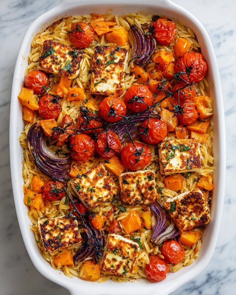 Homemade Butternut Squash Bake Recipe - Recipe Image — Homemade Butternut Squash Bake, roasted butternut squash bake, comforting autumn squash casserole, easy butternut squash dinner, healthy squash and orzo bake