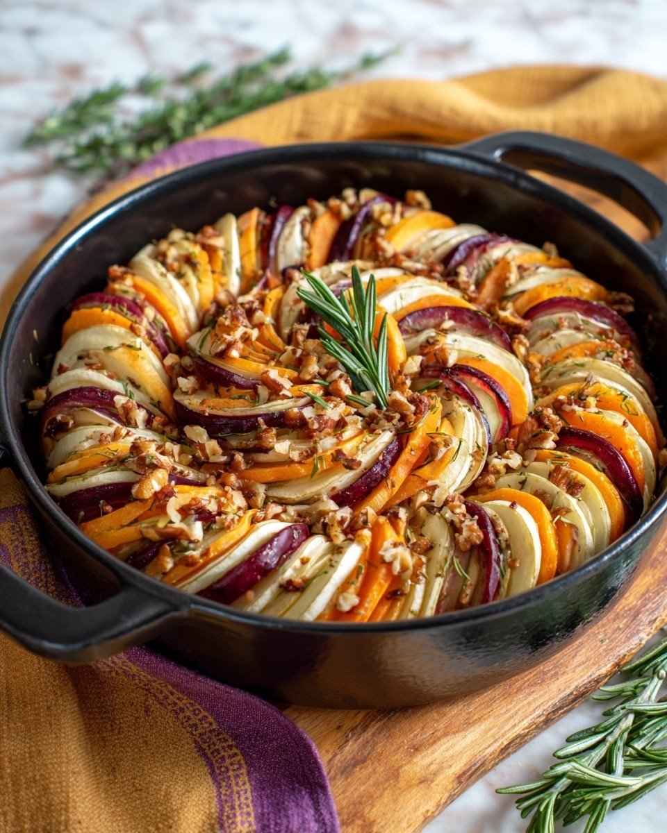 Butternut Squash, Apple, and Fennel Tian Recipe - Recipe Image — Butternut Squash, Apple, and Fennel Tian, autumn vegetable tian, healthy vegetable casserole, seasonal fall dish, cozy oven-baked vegetable medley