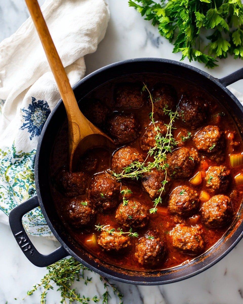 Stuffed Meatballs in Guinness Gravy Recipe - Recipe Image — Stuffed Meatballs in Guinness Gravy, Guinness gravy recipes, Irish meatball recipes, hearty comfort food, meatball recipes with cheese