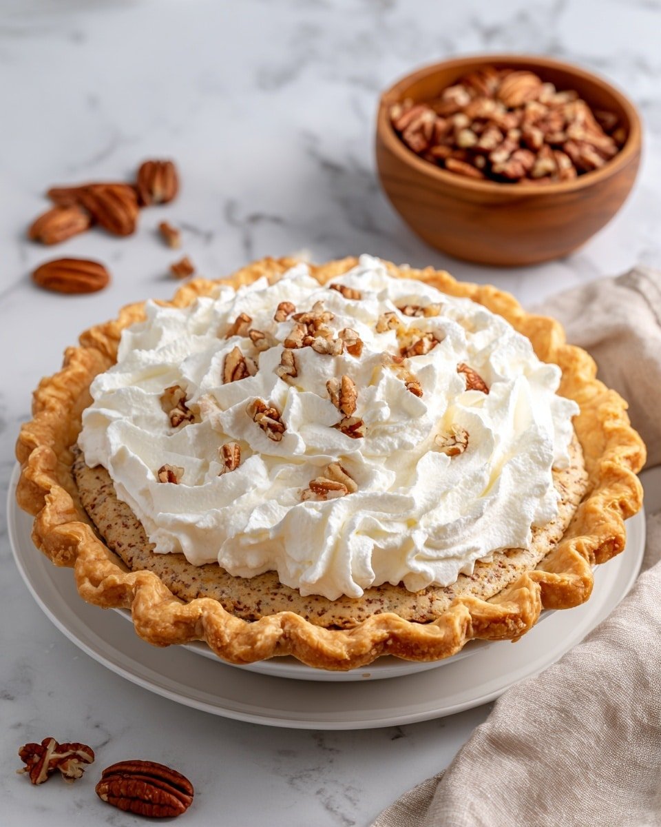 Pecan Cream Pie Recipe - Recipe Image — Pecan Cream Pie, easy pecan pie dessert, creamy pecan pie filling, nutty pecan pie, homemade pecan pie recipe