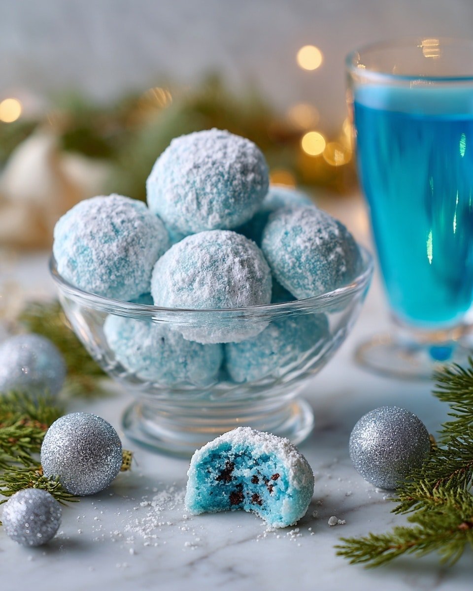 Easy Blue Christmas Truffles – No-Bake 4-Ingredient Gourmet Treat Recipe - Recipe Image — Easy Blue Christmas Truffles, Blue Christmas Truffles, No-Bake Christmas Treats, Gourmet Holiday Truffles, 4-Ingredient Holiday Desserts