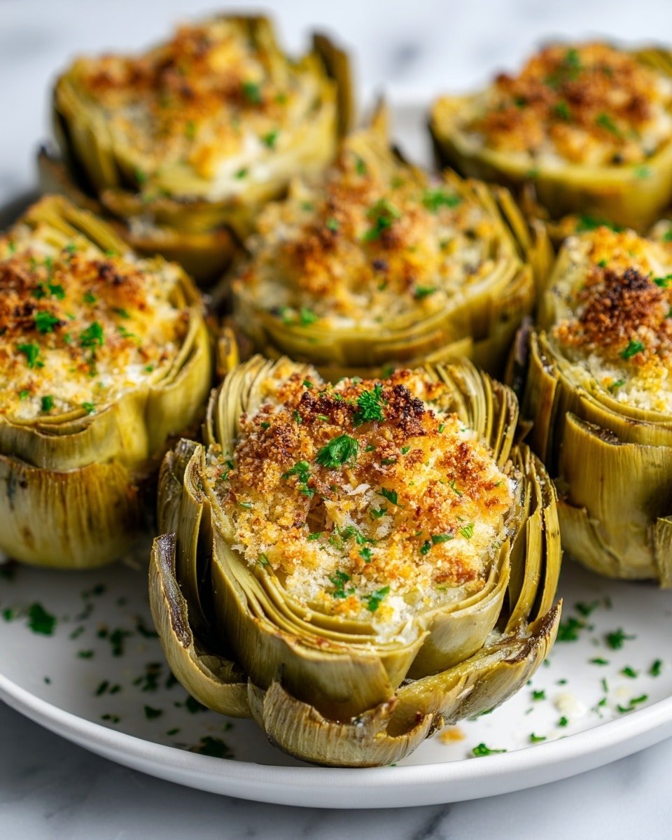 Crispy Parmesan Artichoke Hearts Recipe - Recipe Image — Crispy Parmesan Artichoke Hearts, crispy artichoke appetizer, cheesy artichoke bites, easy artichoke snack, baked artichoke hearts