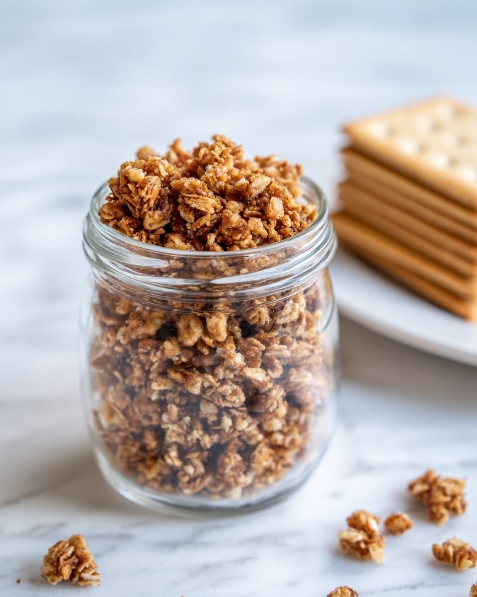 Graham Cracker Crumble Recipe - Recipe Image — Graham Cracker Crumble, homemade crumble topping, easy dessert topping, buttery crumb recipe, comforting crumble dessert