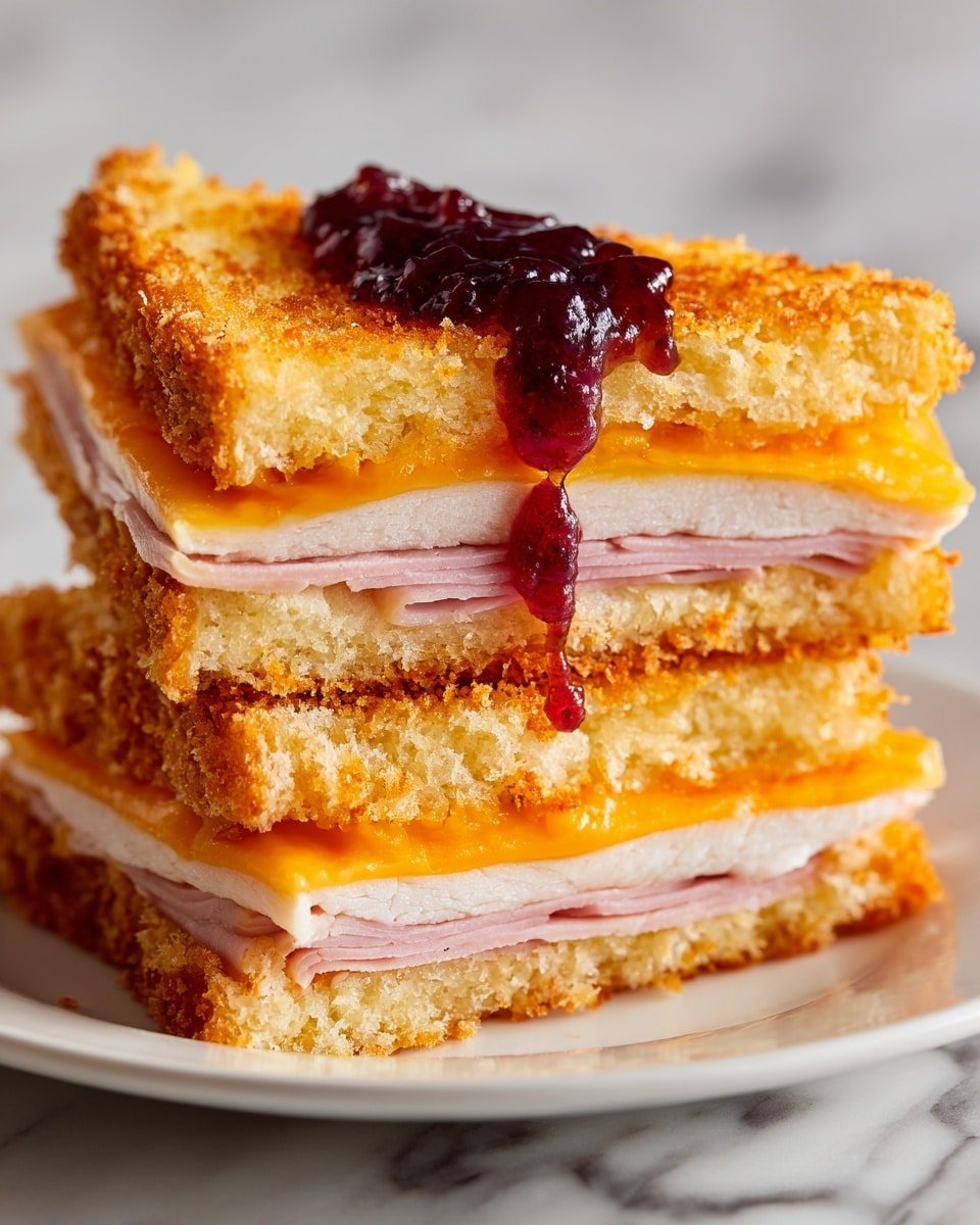 Monte Cristo Sandwich with Raspberry Dipping Sauce Recipe - Recipe Image — Monte Cristo Sandwich with Raspberry Dipping Sauce, Monte Cristo Sandwich, Raspberry Dipping Sauce, brunch sandwiches, easy sandwich recipes