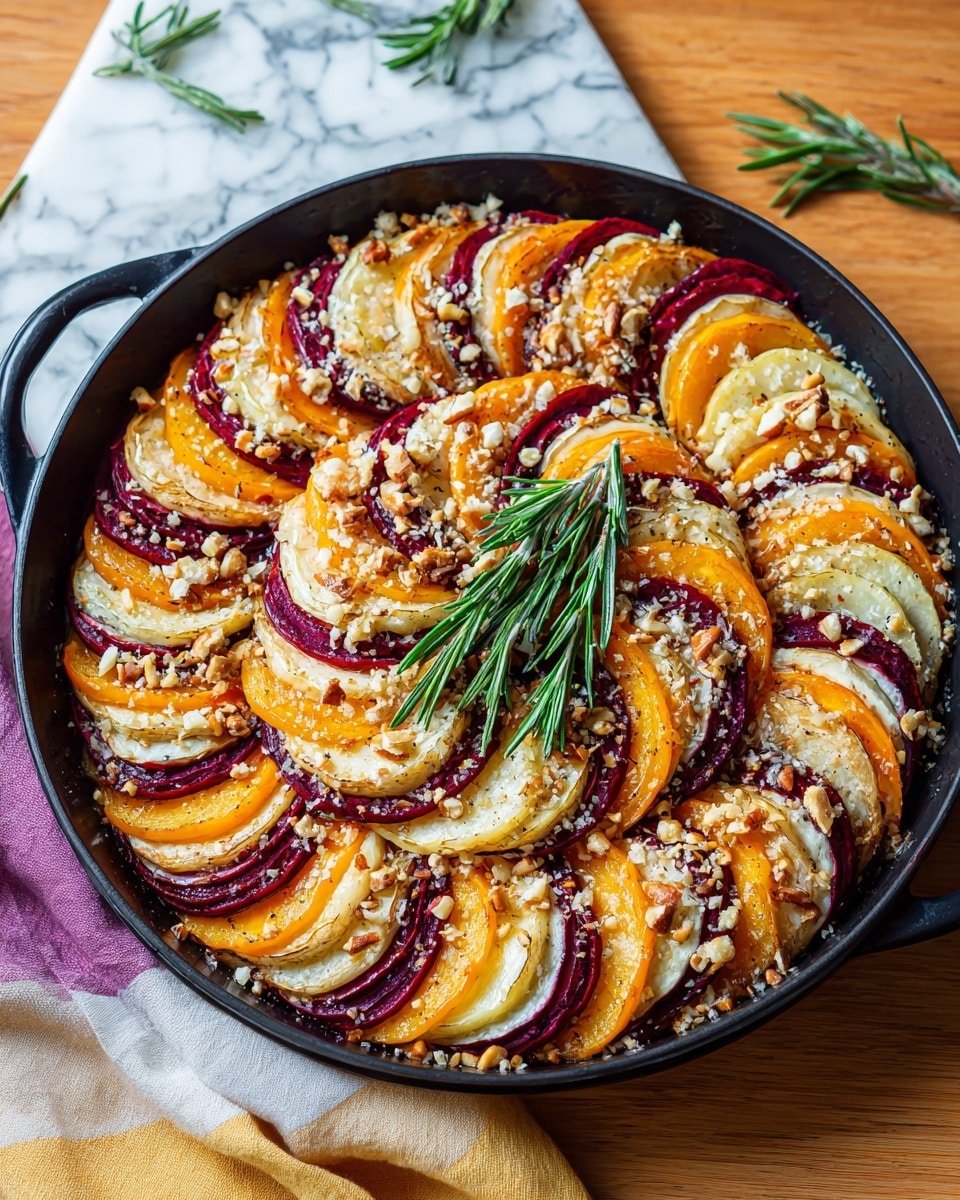 Butternut Squash, Apple, and Fennel Tian Recipe - Recipe Image — Butternut Squash, Apple, and Fennel Tian, autumn vegetable tian, healthy vegetable casserole, seasonal fall dish, cozy oven-baked vegetable medley