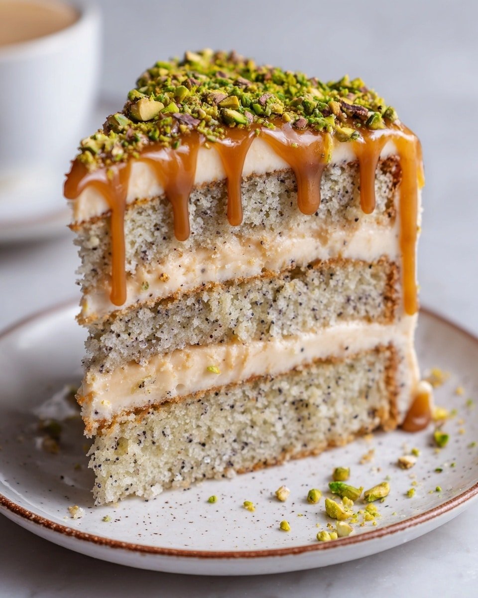 Pistachio Coffee Cake Recipe - Recipe Image — Pistachio Coffee Cake, coffee cake with pistachios, easy pistachio dessert, breakfast coffee cake, homemade pistachio cake