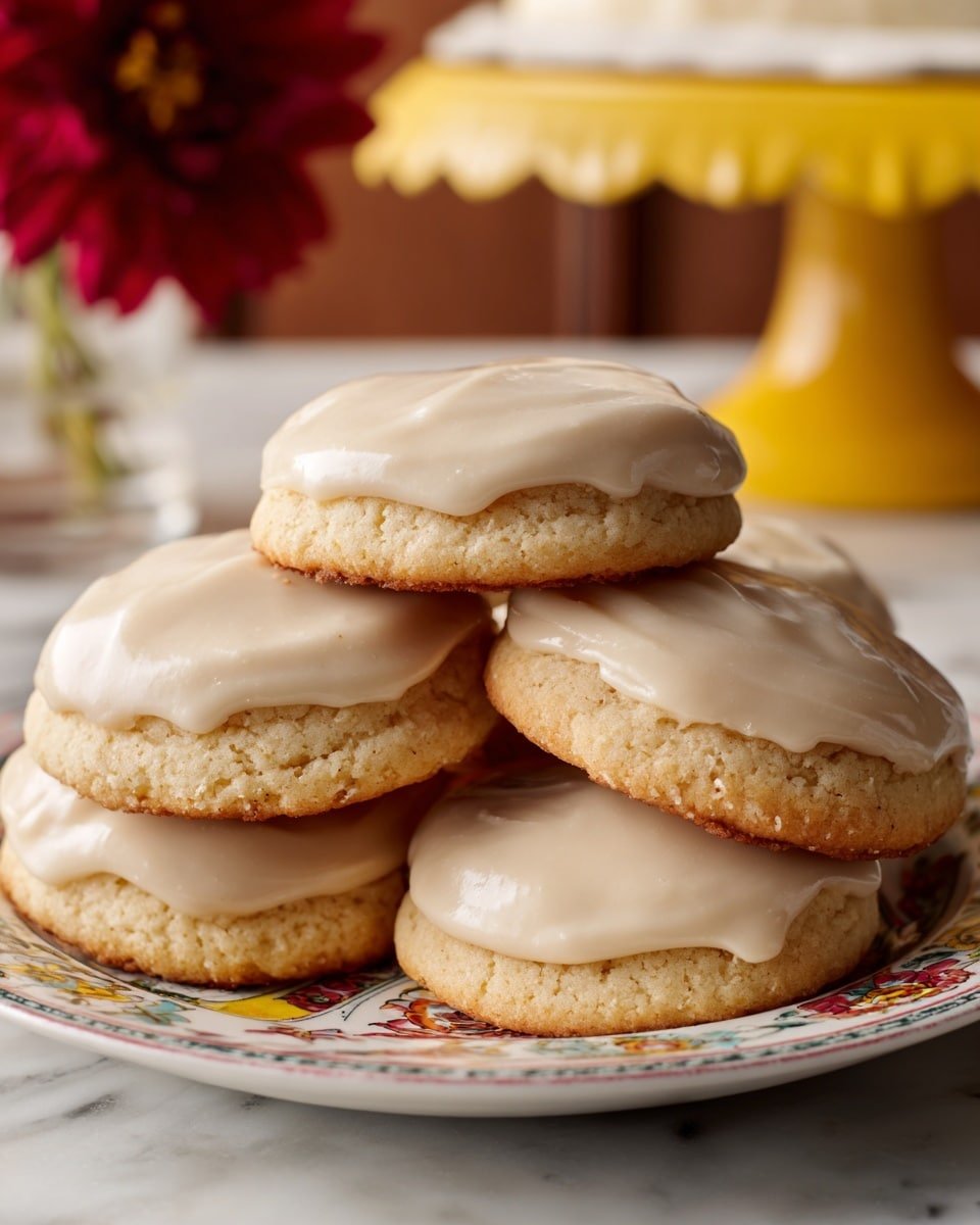 Maple Cookies with Maple Icing Recipe - Recipe Image — Maple Cookies with Maple Icing, maple cookie recipe, cozy autumn desserts, maple glaze cookies, homemade maple cookies