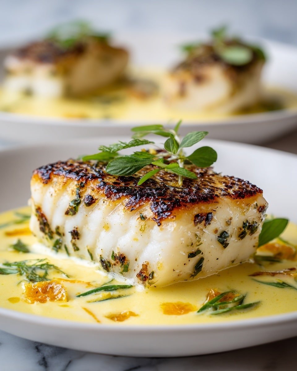 Baked Cod Coconut Lemon Recipe - Recipe Image — Baked Cod Coconut Lemon, Coconut Lemon Cod, Healthy Baked Fish, Easy Seafood Dinner, Creamy Lemon Fish