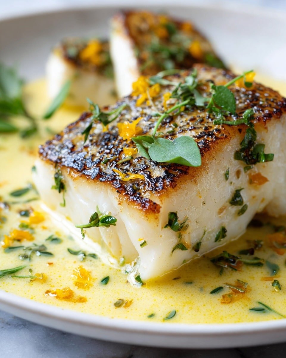 Baked Cod Coconut Lemon Recipe - Recipe Image — Baked Cod Coconut Lemon, Coconut Lemon Cod, Healthy Baked Fish, Easy Seafood Dinner, Creamy Lemon Fish