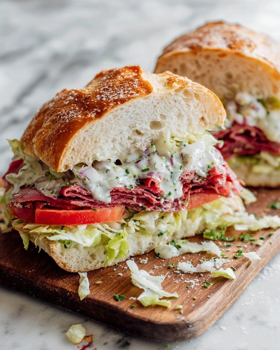 Italian Grinder Salad Sandwich (TikTok Viral Recipe) Recipe - Recipe Image — Italian Grinder Salad Sandwich, TikTok Viral Sandwich, Italian Sandwich Recipe, Easy Italian Sub, Cold Cut Sandwich