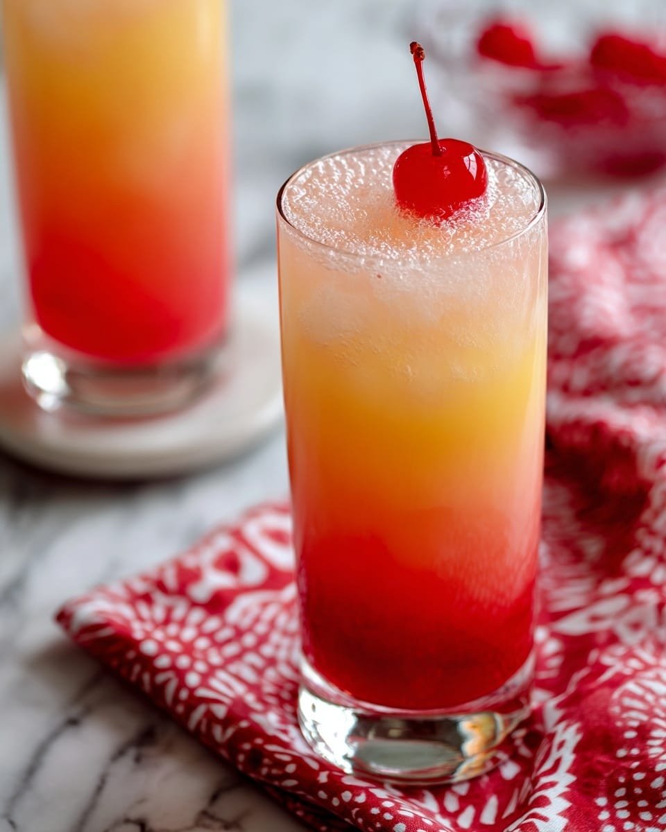 Limoncello Sunrise Recipe - Recipe Image — Limoncello Sunrise, sunny cocktails, citrus brunch drinks, easy summer cocktails, vibrant lemon drink