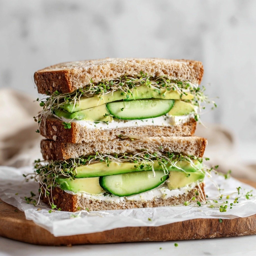 Green Goddess Sandwich Recipe - Recipe Image — Green Goddess Sandwich, healthy veggie sandwich, herb and avocado sandwich, quick lunch ideas, flavorful toasted sandwiches