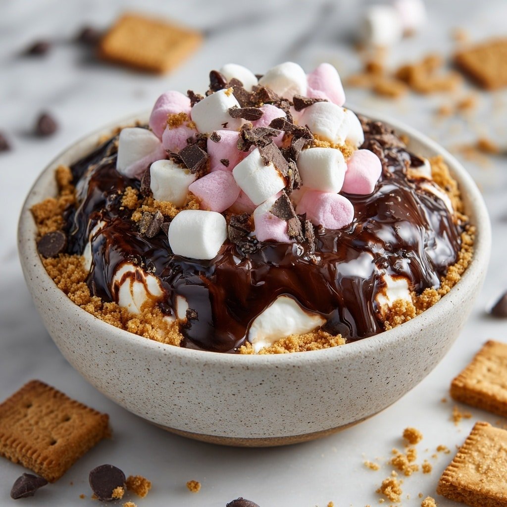 Cottage Cheese S’mores Bowl Recipe - Recipe Image — Cottage Cheese S’mores Bowl, healthy s'mores dessert, protein-packed snack, quick healthy dessert, no-bake cottage cheese treat