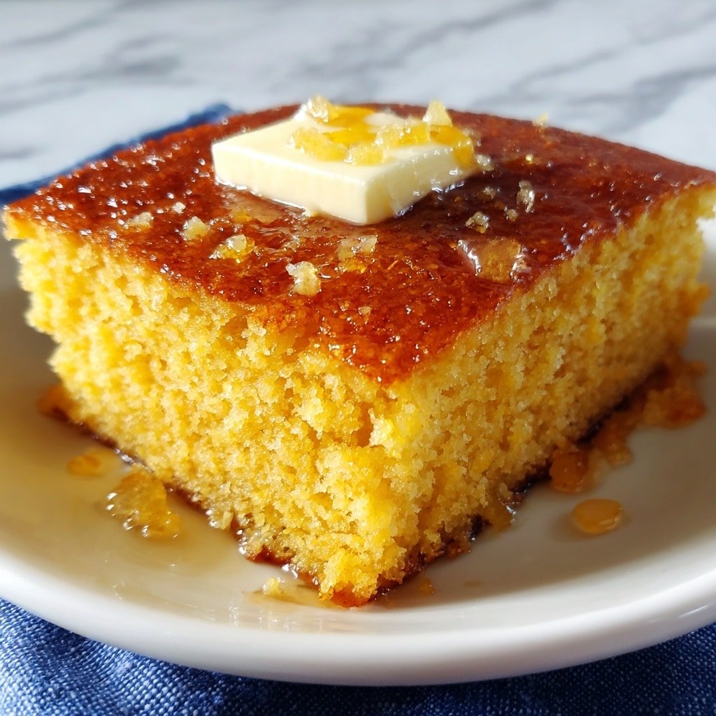 Easy Sweet Potato Cornbread Recipe - Recipe Image — Easy Sweet Potato Cornbread, sweet potato cornbread, cozy cornbread with sweet potatoes, easy cornbread recipes, comforting sweet potato bread