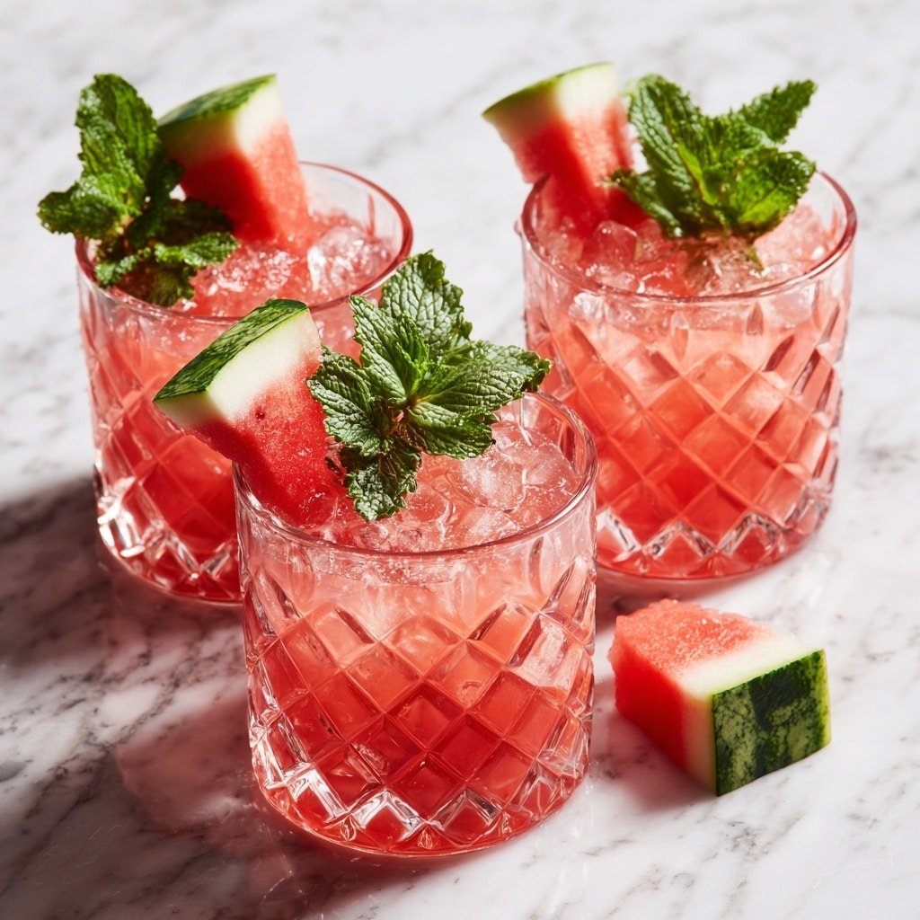 Minty Melon Splash Recipe - Recipe Image — Minty Melon Splash, refreshing summer drinks, watermelon lemonade cocktail, mint flavored beverages, cool summer refreshments