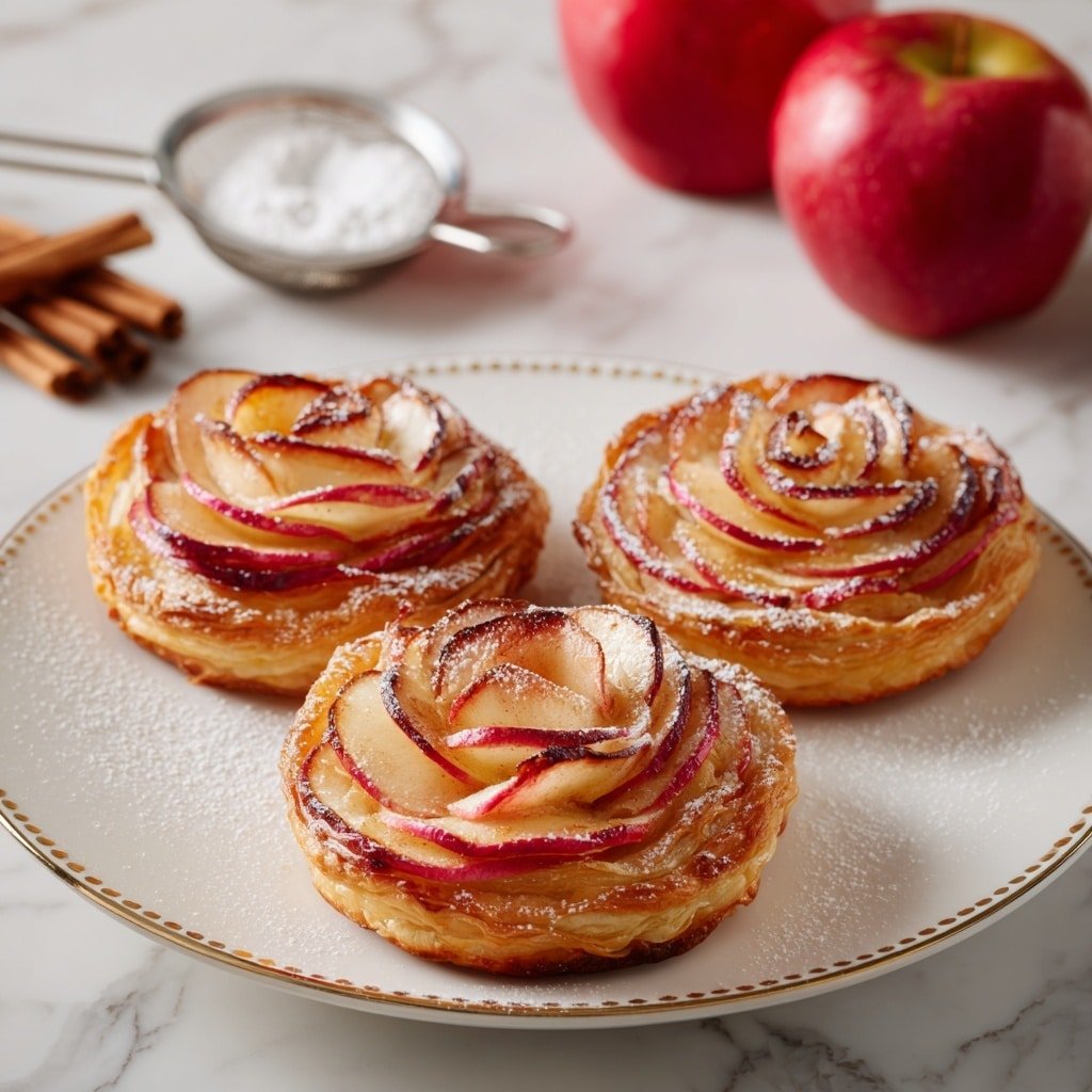 Puff Pastry Apple Roses Recipe - Recipe Image — Puff Pastry Apple Roses, Apple Roses, Blooming Apple Pastries, Elegant Apple Desserts, Fall Apple Treats