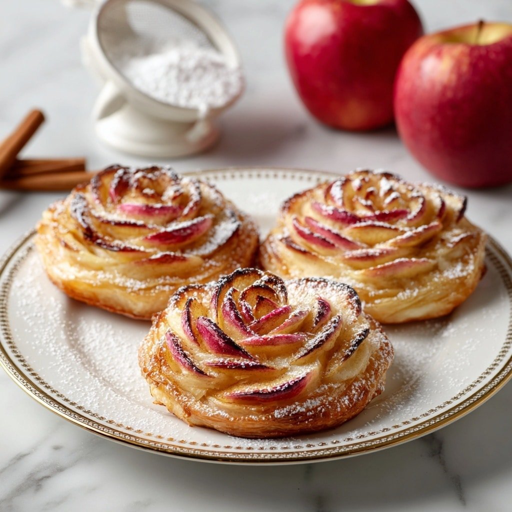 Puff Pastry Apple Roses Recipe - Recipe Image — Puff Pastry Apple Roses, Apple Roses, Blooming Apple Pastries, Elegant Apple Desserts, Fall Apple Treats