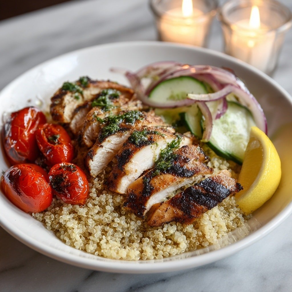 Lemon Herb Grilled Chicken with Quinoa Salad Recipe - Recipe Image — Lemon Herb Grilled Chicken with Quinoa Salad, healthy grilled chicken recipes, lemon herb chicken, summer quinoa salads, easy grilled chicken dinner